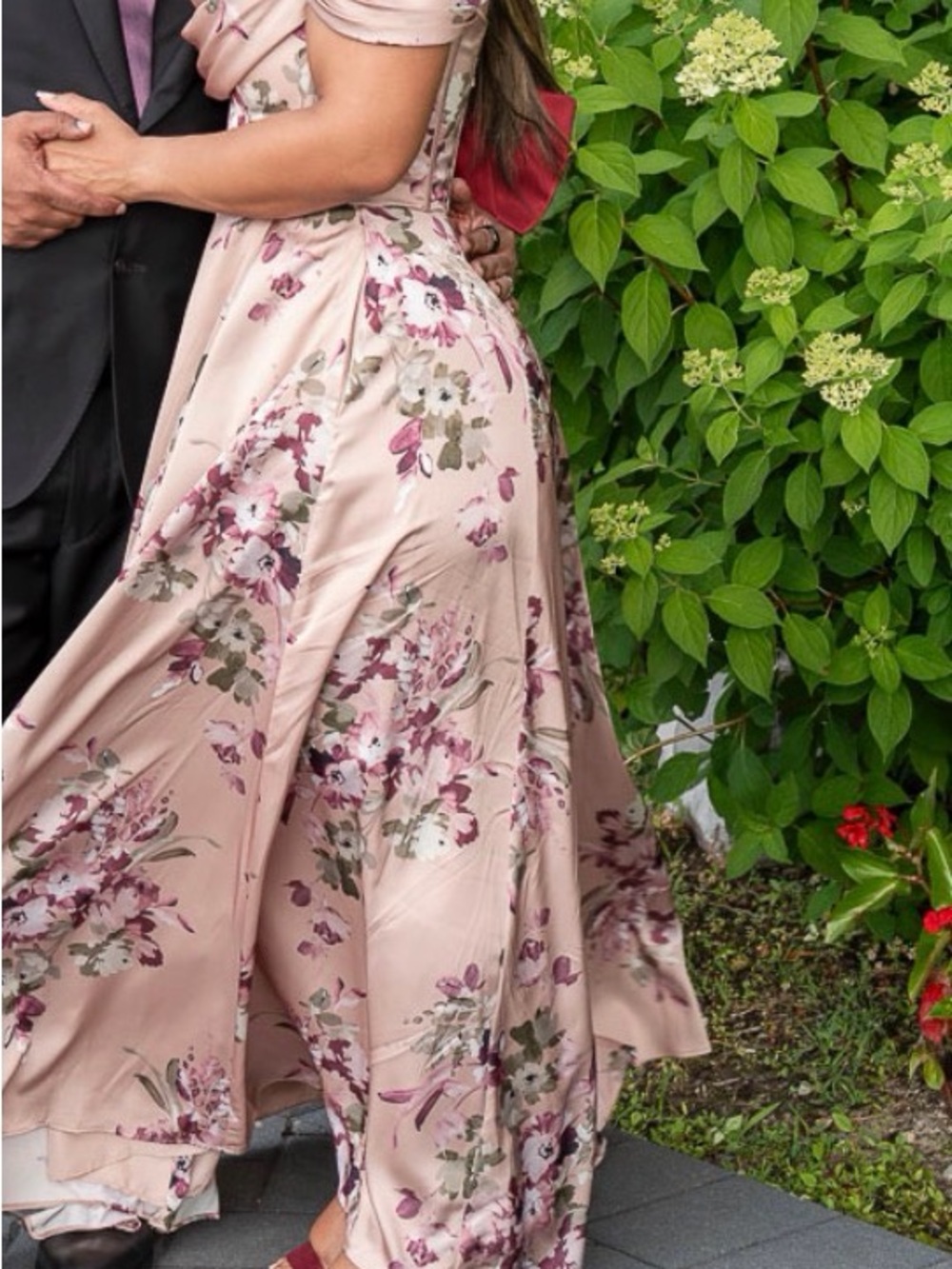 Galina Signature-David’s Bridal Floral Maxi Dress - Blush Pink size 8. Worn once